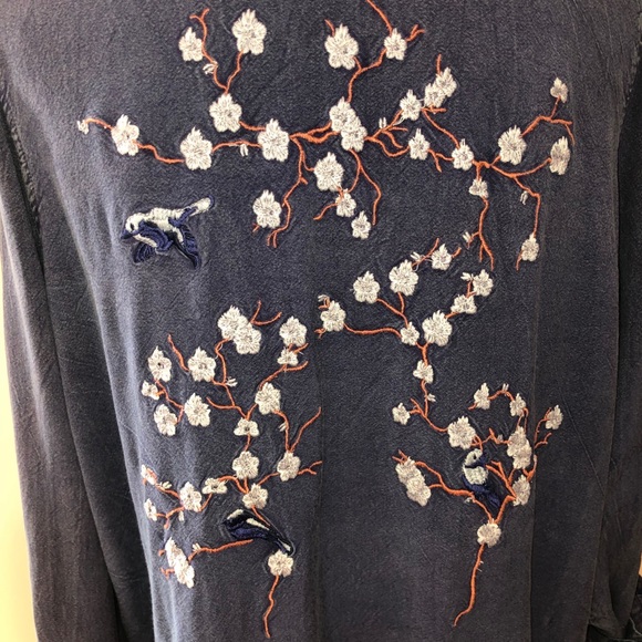 D&Kade embroidered rayon button down - Picture 5 of 6